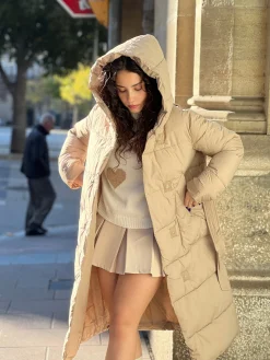 Abrigo largo cinturón