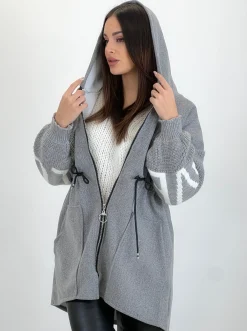 Abrigo Love mangas punto