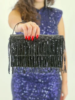 Bolso de mano tiras lentejuelas