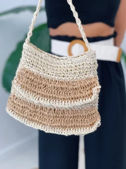 Bolso mini de rafia boho