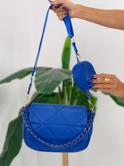 Bolso piel acolchado con cadenas