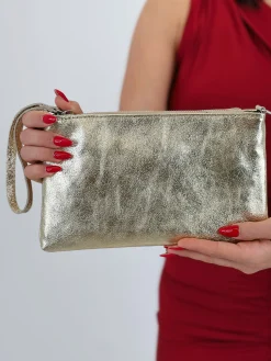 Bolso piel metalizado