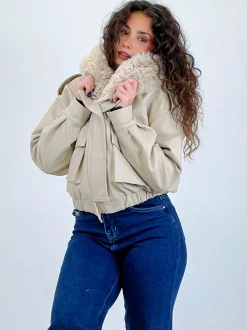 Bomber efecto piel pelo