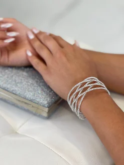 Brazalete trenzado brillos