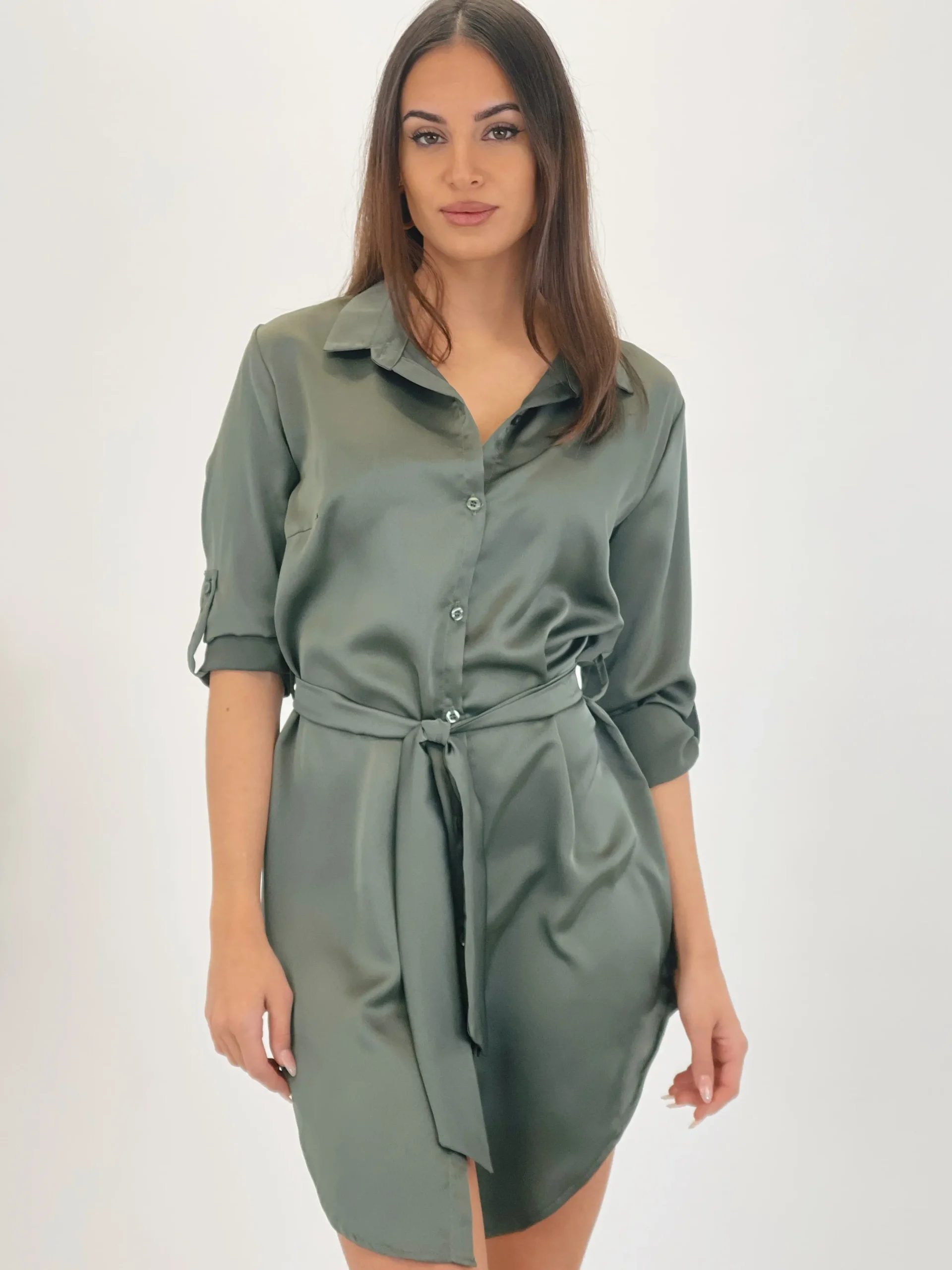 Camisa larga raso