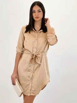 Camisa larga raso