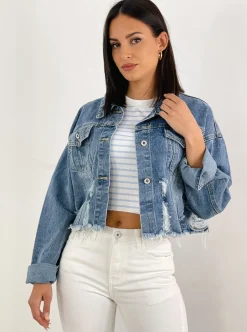 Cazadora Denim Cropped