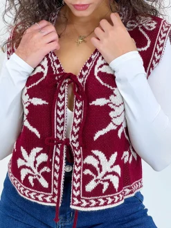 Chaleco punto estampado