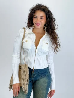 Chaqueta doble cremallera bolsillo