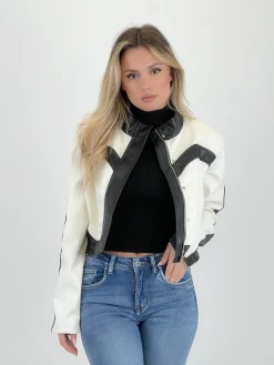 Chaqueta motera piel vegana