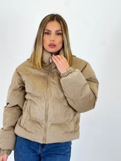 Chaqueta puffer pana