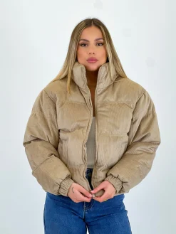 Chaqueta puffer pana