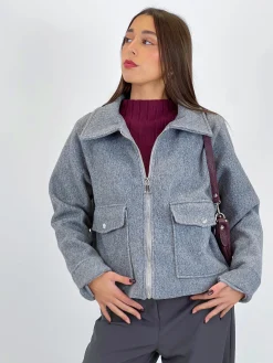 Chaqueta solapa cremallera