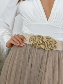 Cinturón goma trenzado