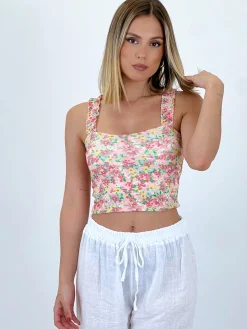 Crop top tirante fruncido