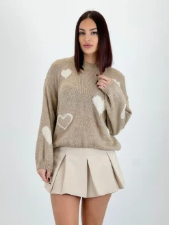 Jersey corazones bordados