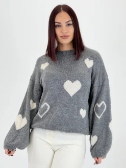 Jersey corazones bordados