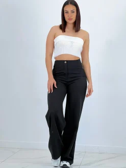 Pantalón pinzas palazzo