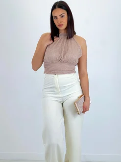 Pantalón pinzas palazzo