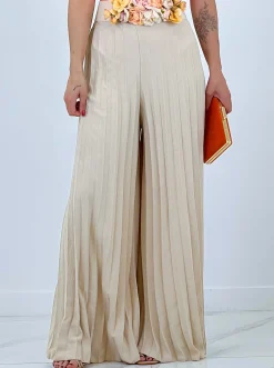 Pantalón plisado gasa Abril