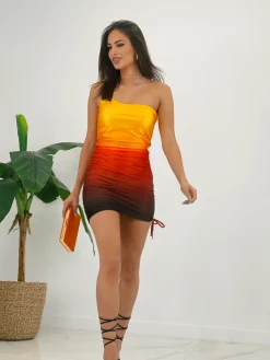 Pantalón recto efecto piel