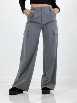 Pantalón wide leg cargo