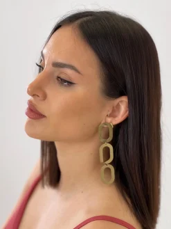 Pendiente cadena óvalos