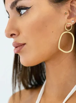 Pendientes aros desigual