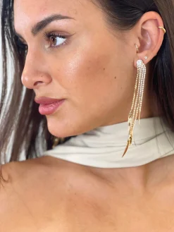 Pendientes brillante pedrería