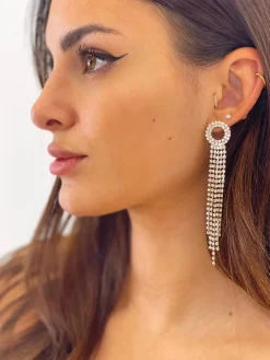 Pendientes circulo pedrería