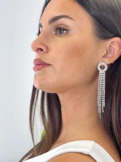 Pendientes circulo pedrería