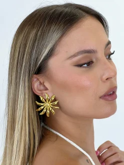 Pendientes flor grande