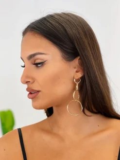 Pendientes largos circulos