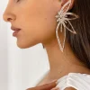 Pendientes pedrería flor