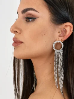 Pendientes pedrería redondo