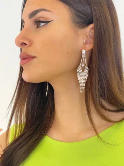 Pendientes péndulo pedrería