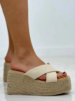 Sandalia abierta plataforma plana Elena