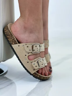 Sandalia plana hebillas