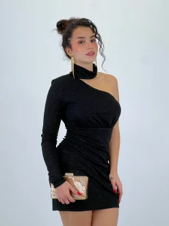 Vestido brillo choker