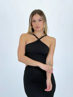 Vestido cut out textura India