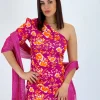 Vestido estampado asimétrico Estela
