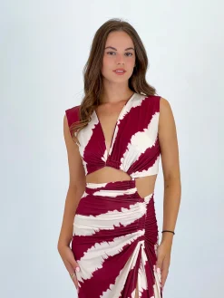 Vestido estampado cut out Venecia