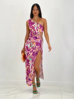 Vestido estampado cut out Greta