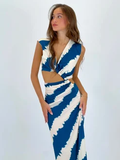 Vestido estampado cut out Venecia