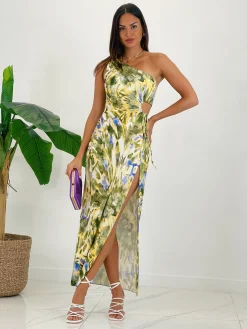 Vestido estampado cut out Greta