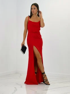Vestido largo satinado Audrey