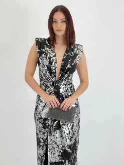 Vestido metalizado Freya
