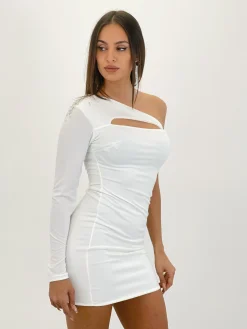 Vestido midi asimétrico pedrería Inglaterra