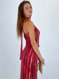 Vestido palabra de honor aguas