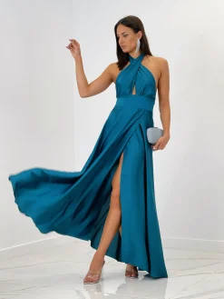 Vestido satinado multiposición